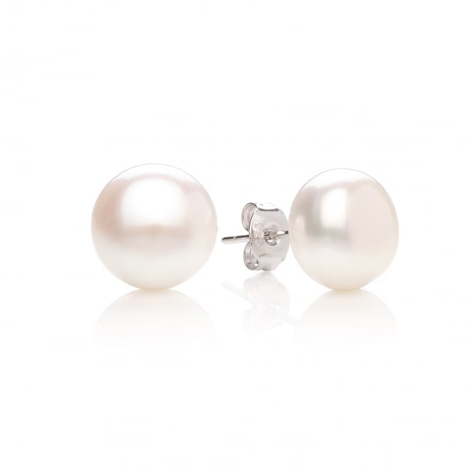 Sterling Silver & Freshwater Pearl 9mm Stud Earrings